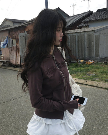 Accu Patch Raglan 2-Way Hood Zip Up